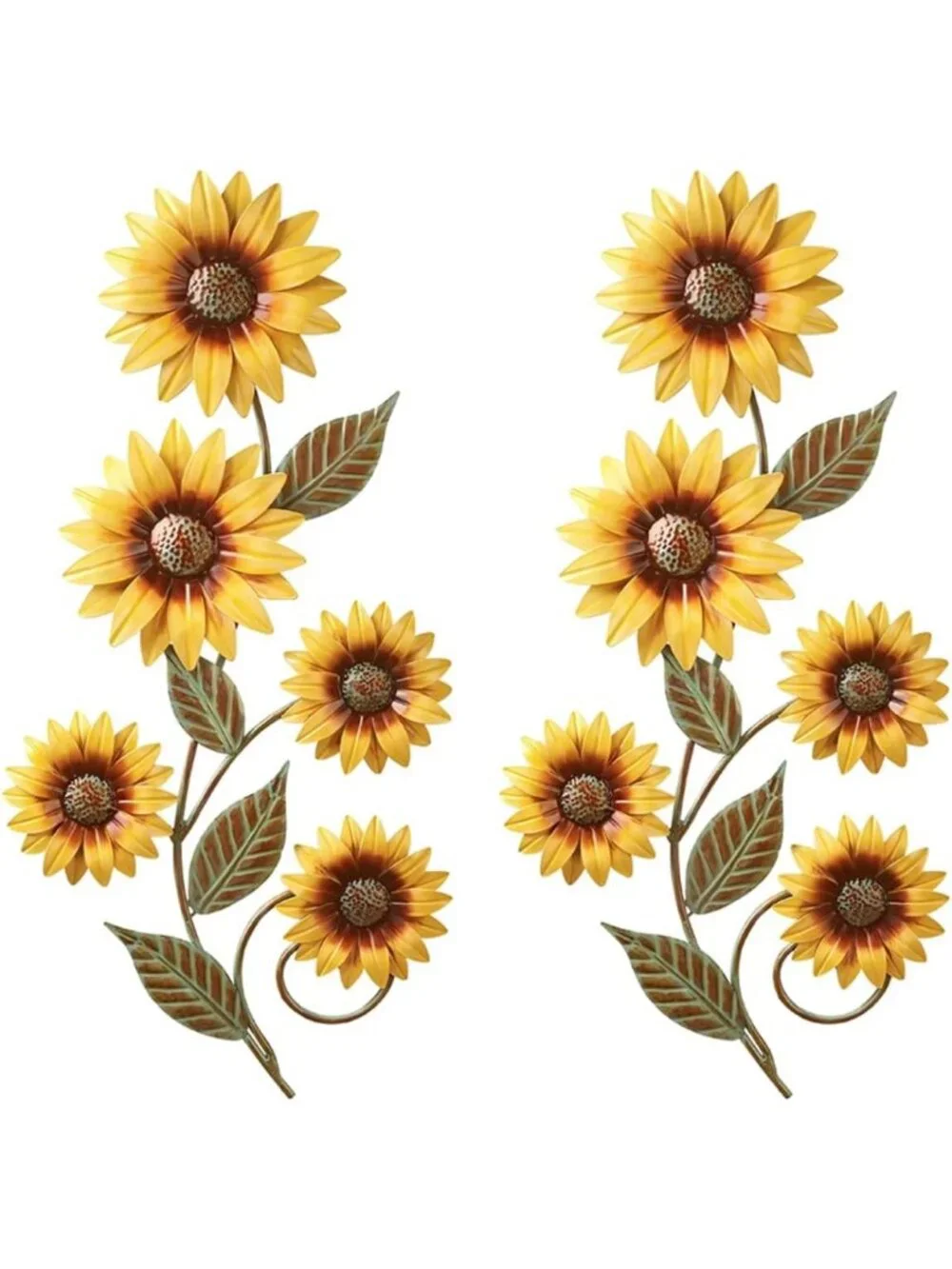 Metal Sunflower Wall Art Decor - Indoor/Outdoor Hanging Sculptures for Home